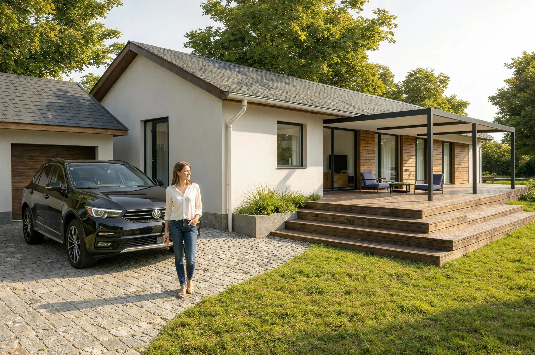 Vizualizace exteriéru – Rodinný dům Cejle (Obytný exteriér)